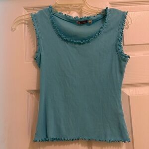EUC Outlooks Ladies Sleeveless Top in Size Medium in a Beautiful Aqua Color.
